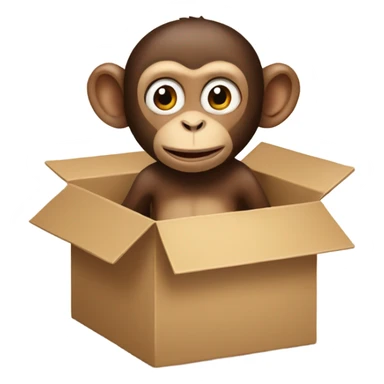 Monkey in a box sticker