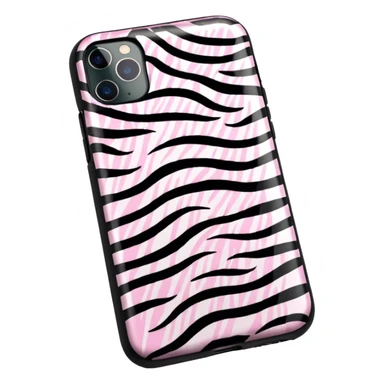 Cuore iphone zembrato rosa sticker