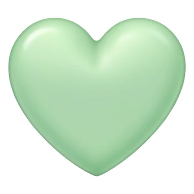 Pastel green loveheart sticker