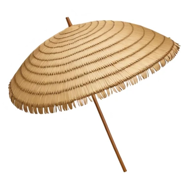 Hawaiian straw Beach umbrella sticker