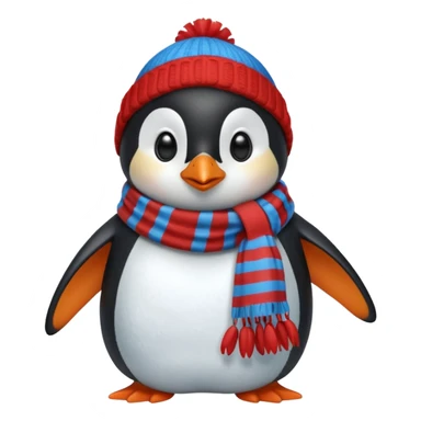 penguin with different scarf color  sticker