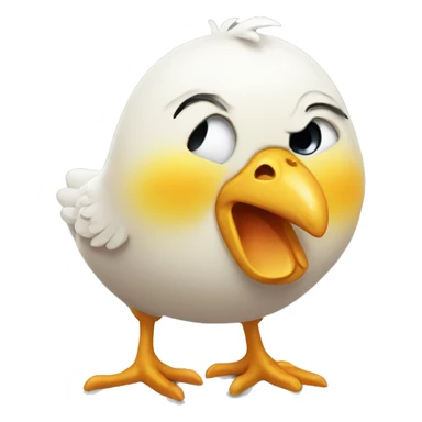 a sad chicken that is crying sticker
