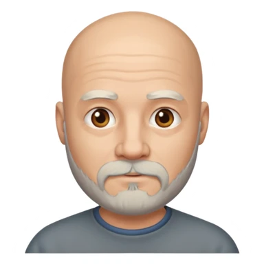 A bald man with grey beard sticker