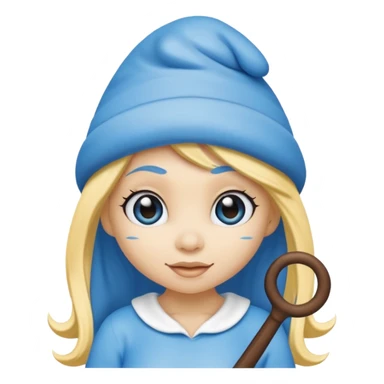 blue Smurfette sticker