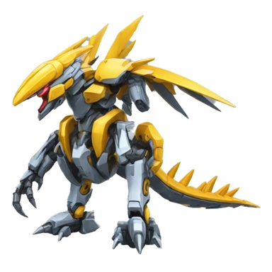 Spiky Medabot-Raptor-Dragon-Mecha sticker