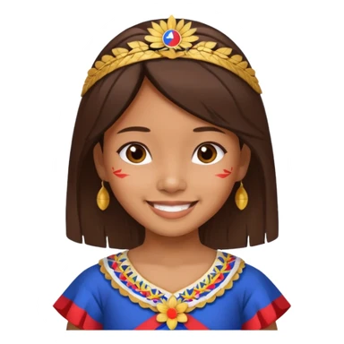 Girl wearing the Philippines national costume sticker