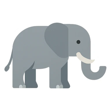 flat design style elephant sticker