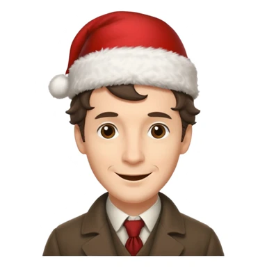  sherlock holmes with a xmas hat sticker
