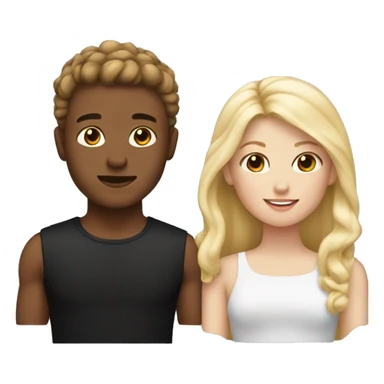 Two best friends one with brown hair an one with blonde hair and both have black tops sticker