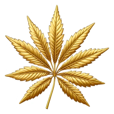 Golden cannabis sticker