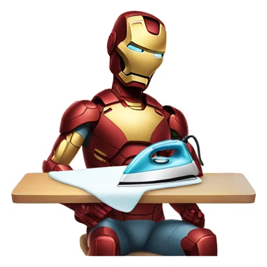 ironman ironing clothes sticker