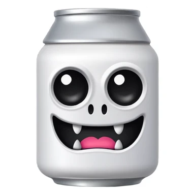 Crea un emoji de una lata de monster blanca de la bebida energética de la bebida sticker