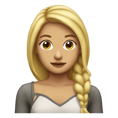 Blonde girl pike sticker