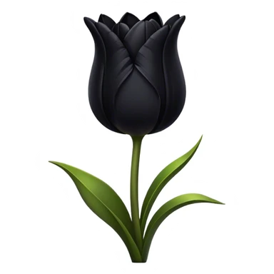 Black tulip sticker