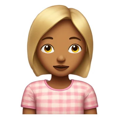 Closed eyes on girl in bed in pajamas sticker