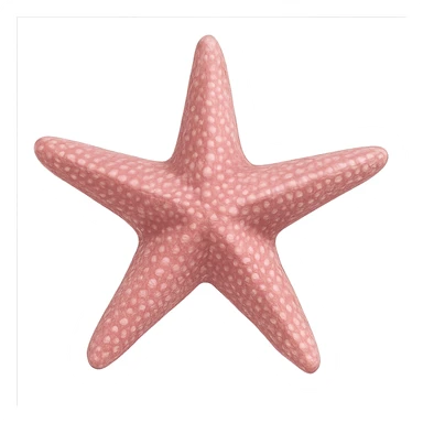 pink starfish, digital illustration sticker