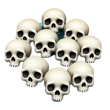The skulls are swimming sticker