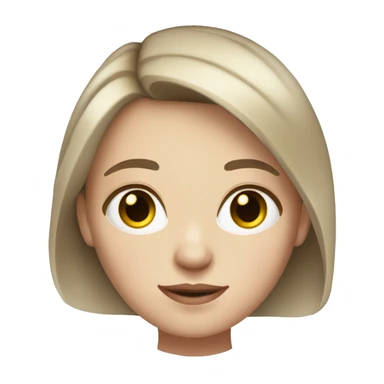 A brunette with amber eyes and blond highlights. Pale skin with freckles  sticker