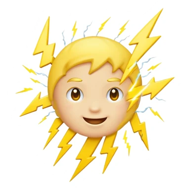 Smiley foudre orage sticker