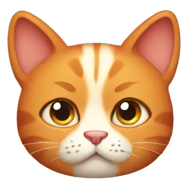 Unsatisfied waiting red cat sticker