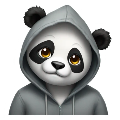 panda with a hoodie sticker