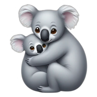 Koala hugging another koala sticker