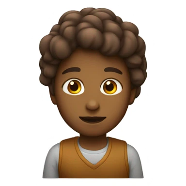 pelo marron y ojos amarillos sticker