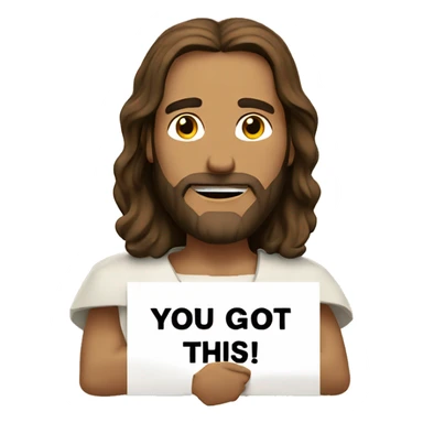 Jesus holding a sign saying you got this  sticker