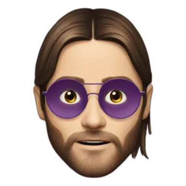 Jared Leto with face like eggplant sticker