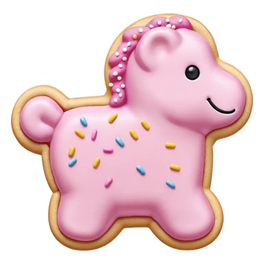 Frosted animal cracker sticker