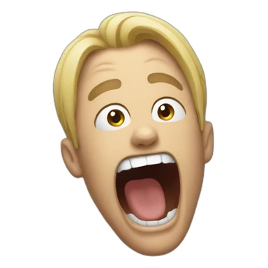 screaming inside person sticker