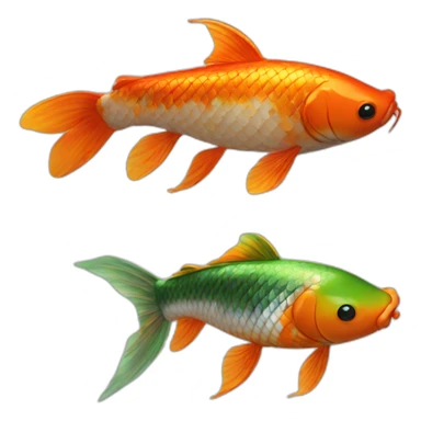 mystery koi and clover sticker