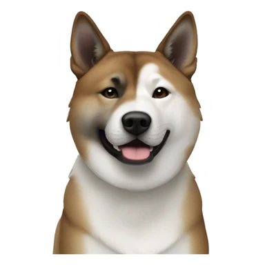 Brindle no white Akita Inu skinny with no white sticker