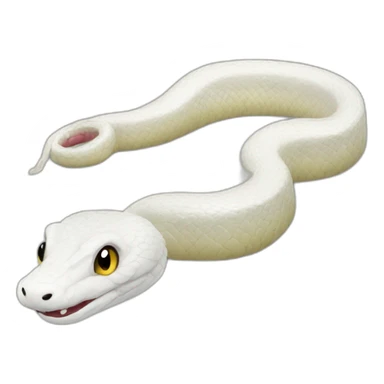 white fur snake sticker