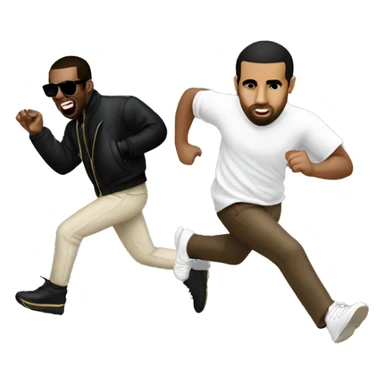 p diddy chasing Drake sticker