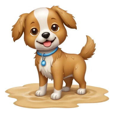 Dog at the beach sticker