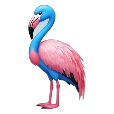 blue flamingo sticker