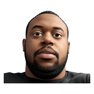 male portrait in black shirt sticker