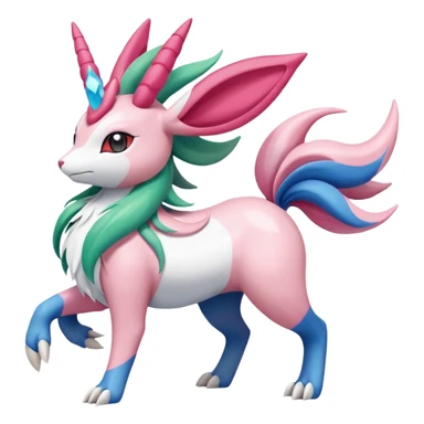 Shaymin-Sylveon-Suicune-Milotic-Amaura-Pokémon-Fakémon-fusion, full body sticker