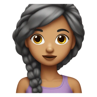 girl klitten with long pretty eyelashes sticker