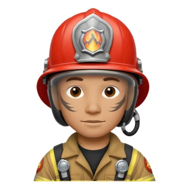 fireman with tribal tattoo sticker