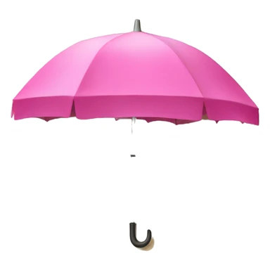 Pink umbrella on the beach sticker