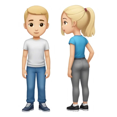 Boy holding his girl hip back side pose sticker