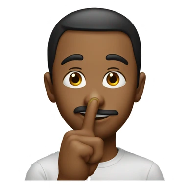 2 fingers up with kissy lips face  sticker