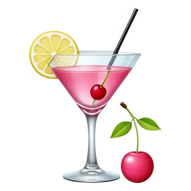Pink cocktail sticker