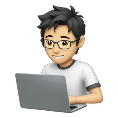 tadashi hamada with a laptop sticker