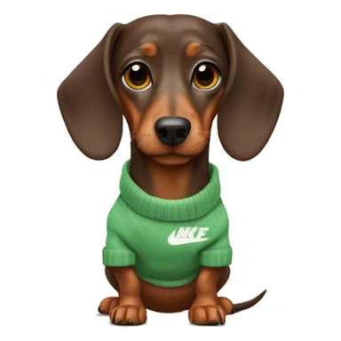 Dachshund wearing a Nike Sweater  sticker