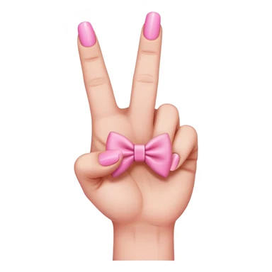 middle finger with pink bow sticker