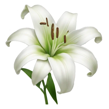 White lilium sticker