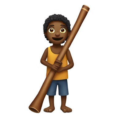 make an australian aboriginal with a didgeridoo sticker